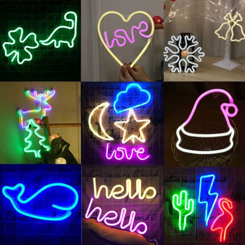 LED flamingo light shape light ins cactus neon light cloud neon light moon lightning night decorative light