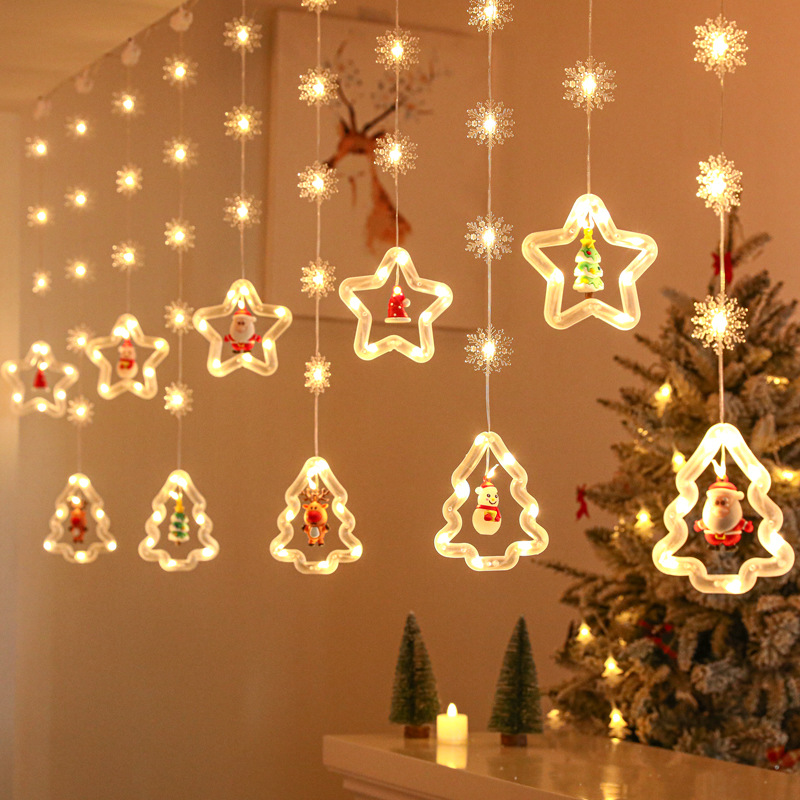 Christmas decoration supplies pendants christmas Christmas doll pendants cross-border Christmas gifts LED ice strip lights
