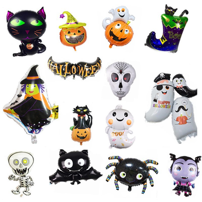 New Halloween Aluminum Film Balloons Halloween Decorative Skull Vampire Aluminum Film Balloons Party Decoration Balloons