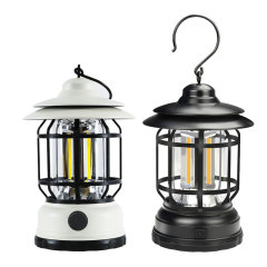 Retro camping lamp, outdoor camping lamp, household emergency tent lamp, multi-functional portable retro horse lantern