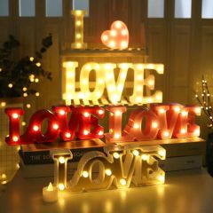 LED alphabet lights numbers English romantic surprise proposal confession happy birthday scene layout decorative modeling lights