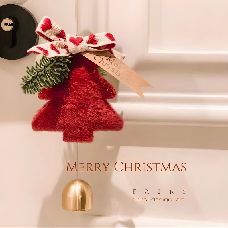 Internet celebrity Christmas tree bell pendant New Year hanging bell Christmas decoration doorbell hanging ornament Christmas car hanging wind chime gift