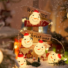 Decorative lights flashing lights room layout LED holiday lights Santa Claus snowman scene bedroom balcony pendant string lights