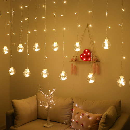 led wishing ball curtain light girl heart bedroom courtyard decoration atmosphere light Christmas holiday window decoration light string