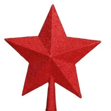 Christmas tree top star five-pointed star gold powder decoration three-dimensional pendant Christmas tree ornaments atmosphere decoration supplies