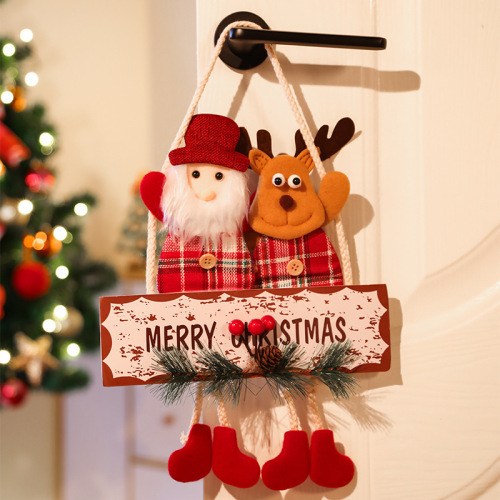 Christmas decoration door hanging creative old man snowman elk pendant Christmas decoration holiday gift scene arrangement