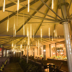 LED meteor shower light string hanging tree running water lamp waterproof lantern outdoor patch super bright waterfall light hanging tree running water lamp