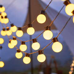 Outdoor camping atmosphere light string arrangement tent canopy decorative light ball light string colorful lights flashing light string lights full of stars