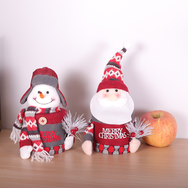 Ping An Fruit Christmas Apple Box Snowman Santa Claus Candy Bag Christmas Gift Doll Christmas Bag Decoration