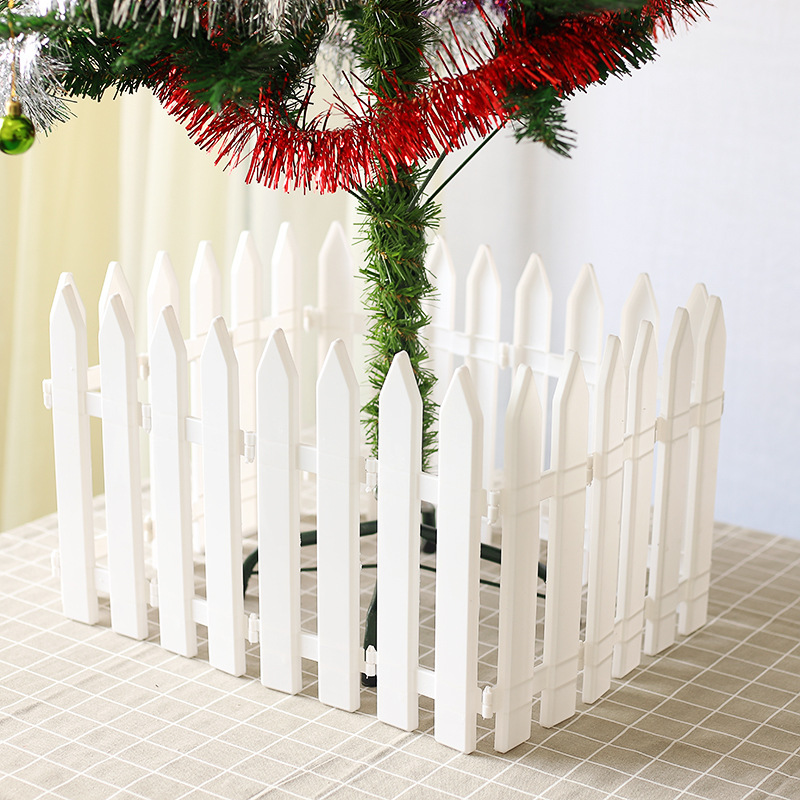 Plastic Fence Christmas Fence Yard Fence Gardening Supplies Holiday Christmas Tree Decoration Arrangements