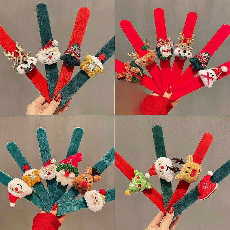 Christmas snap ring female creative plush doll bracelet New Year lion awakening wedding gift pat hair band trinket