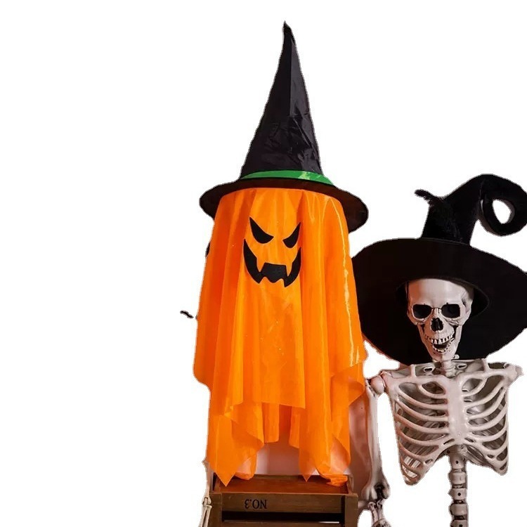 Halloween decoration glowing big ghost party decoration supplies party skeleton frame pumpkin atmosphere layout cross-border