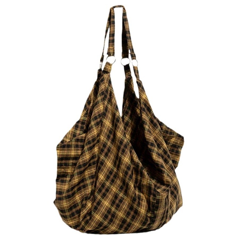 2024 new trend three kinds of super large capacity back casual plaid shopping bag women's fashion shoulder bag backpack