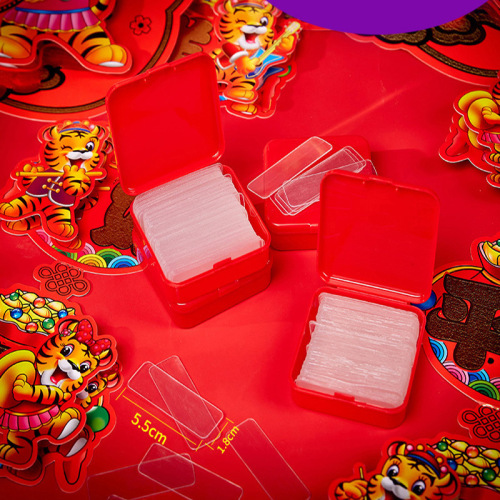 Special double-sided tape for couplets, traceless, transparent and non-residue, boxed double-sided tape, strong sticky Spring Festival couplets, convenient notes
