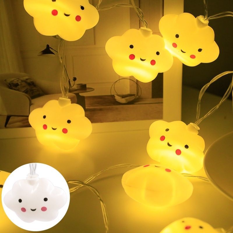 led star lights rainbow clouds string lights room decoration lights holiday children's room layout lights floor stall lights hanging lights