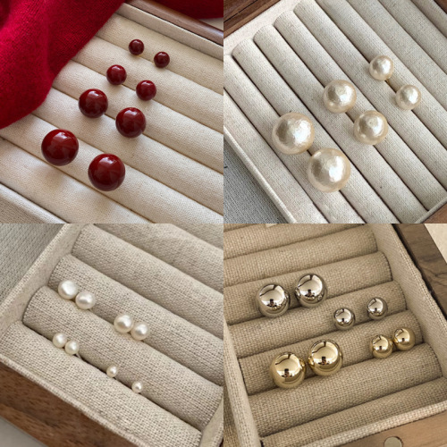 Natural freshwater pearl earrings, high-end earrings for women, 925 silver needle earrings, simple, fashionable and versatile