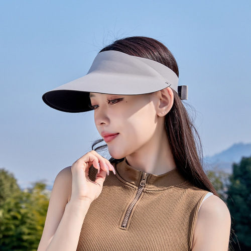 Seamless sun protection hat for women with wide brim and integrated sun hat for men with anti-UV UPF50+ empty top hat