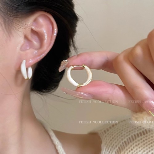Cool dripping glaze simple earrings new hot style earrings high-end earrings for women