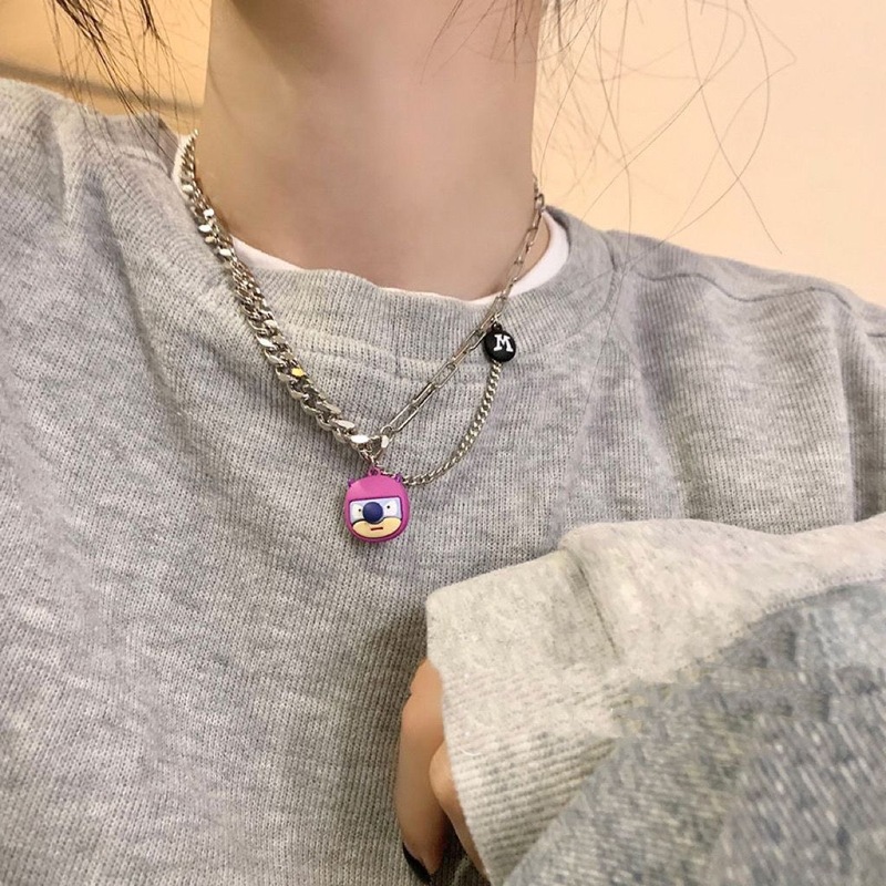 Cartoon cute~Magician Kula necklace female ins trend hip-hop sweet cool style sweatshirt chain fashionable versatile accessory