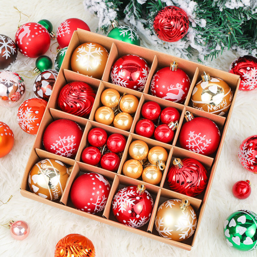 Christmas decoration balls, Christmas tree decorations, material package, pendants, trinkets, accessories, dress-up props set