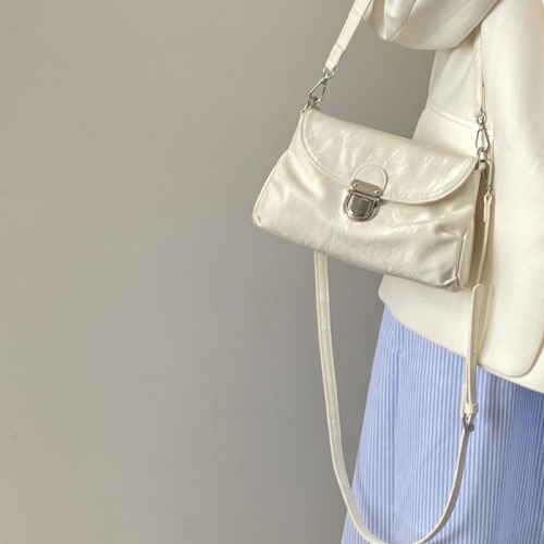 Internet celebrity model 2024 niche design new women's bag lock buckle soft leather versatile armpit single shoulder portable crossbody small bag