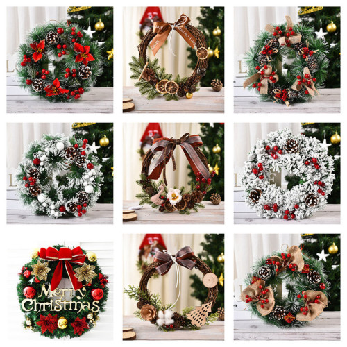 Hong Kong Love Christmas Decorations Garland Wreath Window Decoration Door Hanging Teng Bar Venue Decoration Christmas Wreath Wholesale