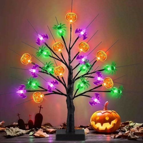 Cross-border Halloween ghost ghost festival elements tree lights party creative shapes home decoration lights wholesale