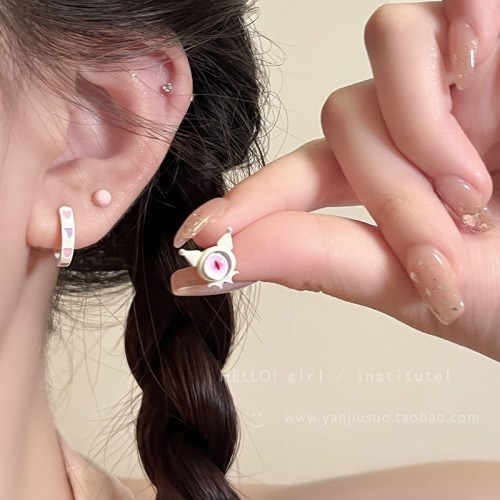 Super cute ~ unique little monster earrings for women set earrings niche design cool hot girl personalized earrings