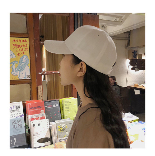 Hat women's Korean version solid color simple hip-hop baseball cap versatile sun visor peaked hat ins men's and women's trendy