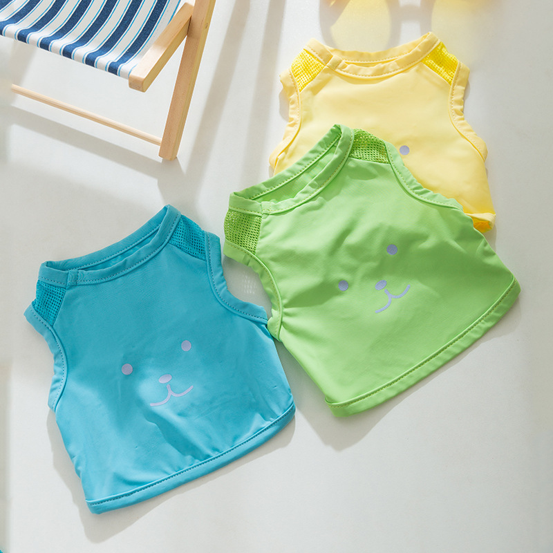 Dopamine candy-colored bear spring and summer cool vest small dogs go out fashionable pet dog clothes