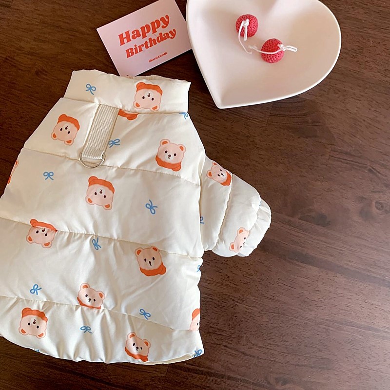 Dog clothes, cotton padded clothes, thickened Teddy Bichon Frize, Pomeranian, Schnauzer, small puppies and cats in autumn and winter, thickened winter clothes