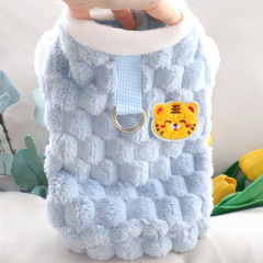 Golden turtle velvet dog clothes new autumn clothing Bichon Frize Teddy Schnauzer small dog winter pet autumn and winter style