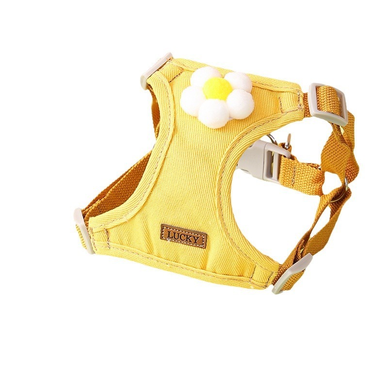 Xiaohuayunduo harness cat and dog leash adjustable vest-style pet harness pet supplies dog leash