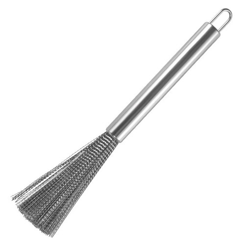 Stainless steel long-handled pot brush for the kitchen without damaging the pot cleaning and decontamination artifact household hanging extended wire brush