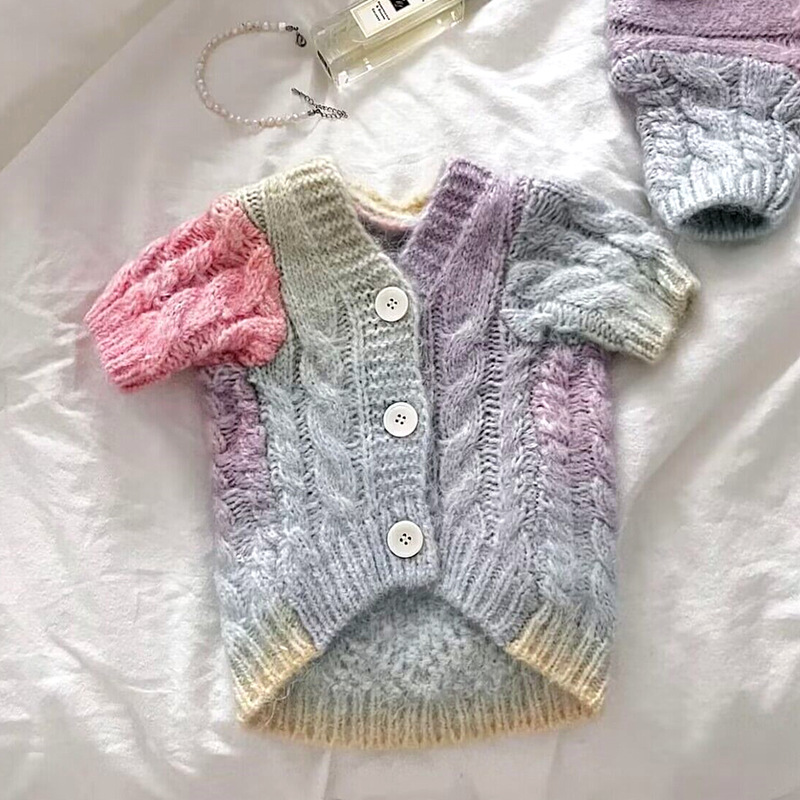 Pet Knitted Sweater Autumn Teddy Autumn and Winter Clothes Bichon Pomeranian Yorkshire Kitten Cat Dog Clothes