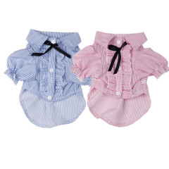 Pet clothes, puppy clothes, pet clothes, teddy dog ​​and cat clothes, spring and summer Korean style shirts