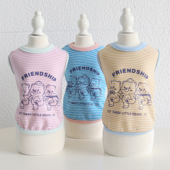 Petstyle Spring and Summer New Three Bears Cotton Vest Cute Dog Clothes Pet Cat Clothes