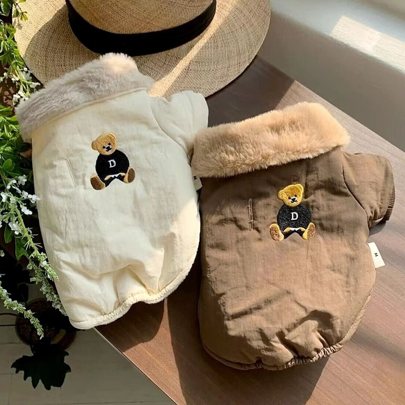 Pet cotton coat, tractionable thickened warm coat, Teddy Bichon Frize, small and medium-sized dogs, autumn and winter cat pet clothes