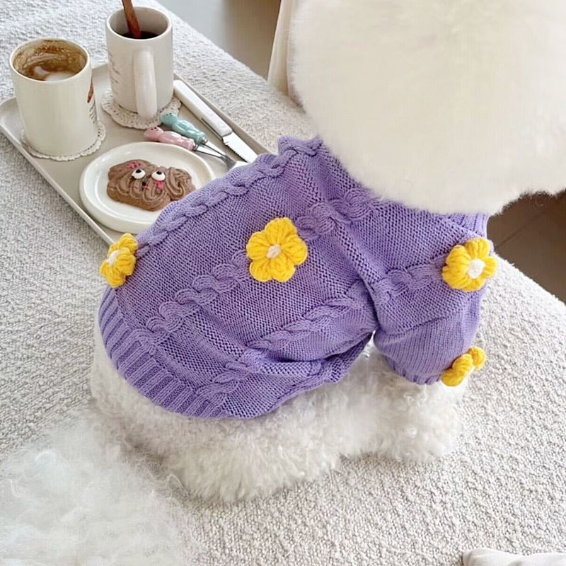 Pet sweaters autumn new Teddy Bichon kitten cat Pomeranian dog clothes autumn and winter clothing