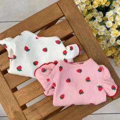Pet Strawberry Vest Teddy Bichon Poodle Small Dog Clothes Kitten Cat Clothing