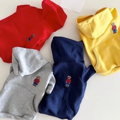 Autumn and winter Japanese and Korean cute style bear casual hooded dog sweatshirt cat feet warm pet teddy clothes
