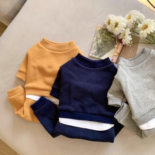 Cross-border Japanese and Korean puppy clothes casual and versatile simple four-legged sweatshirt Teddy small dog cat pet clothes