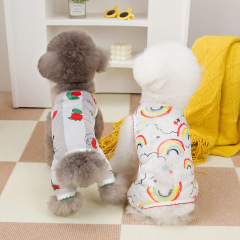 Small dog clothes spring and summer four-legged home clothes pet clothes small dog pet clothes 24 anti-mosquito four-leg pants