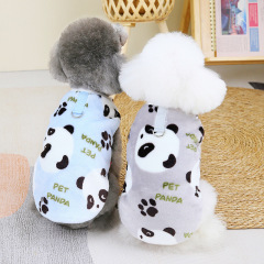 Dog and cat flannel pet clothes warm home clothes vests pajamas clothing supplies
