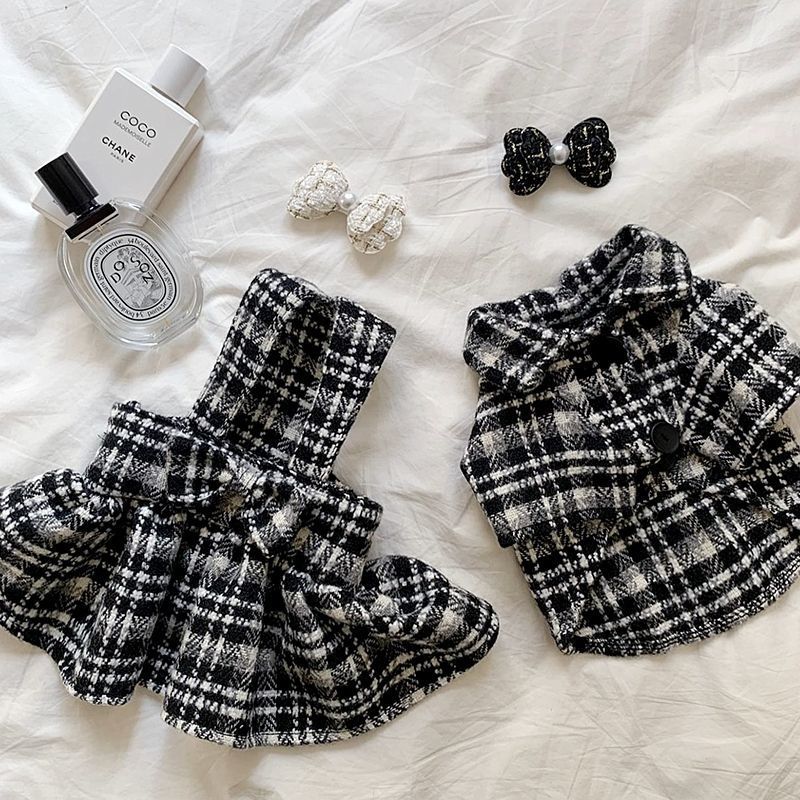 New Pet Skirt Teddy Pomeranian VIP Bichon Frize Autumn and Winter Clothes Kitten Dog Clothes Schnauzer Couple Clothes