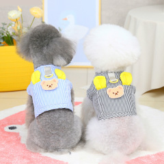 Pet clothes dog harness without leash and vest Teddy cat clothes pet clothing 22 vertical striped harness