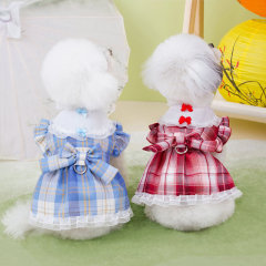 Pet jk skirt pet dog clothes small dog teddy bear summer clothes cat clothes uniform campus skirt