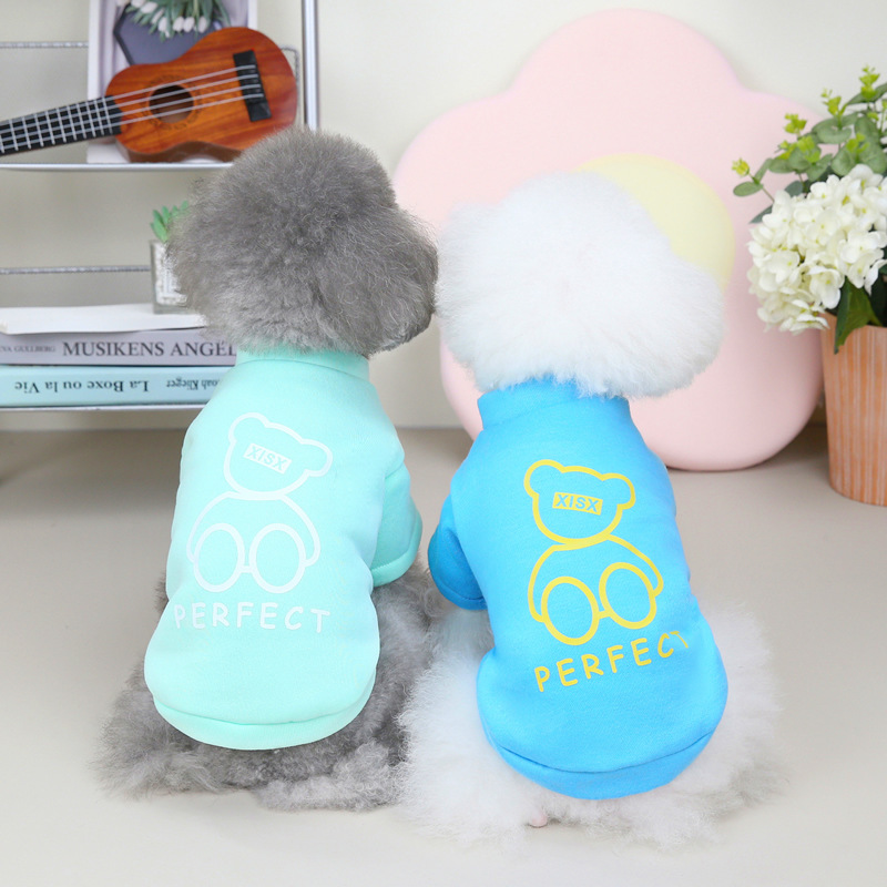 Pet clothes, dog clothes, autumn and winter new cat pet clothes, two-leg fleece sweatshirt 22 robot bear sweatshirt
