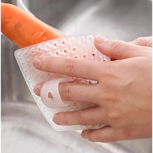 Fruit and vegetable cleaning brush Kitchen sink drain basket gap cleaning brush Finger set fruit and vegetable cleaning brush multifunctional brush