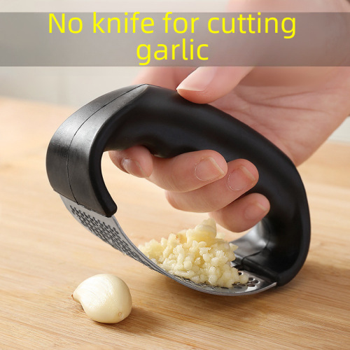 Stainless steel manual ring garlic press garlic minced garlic artifact garlic mashing scoop home kitchen minced garlic tool
